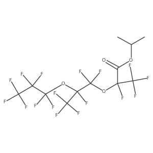 Propan-2-yl 2,3,3,3-tetrafluoro-2-[1,1,2,3,3,3-hexafluoro-2-(heptafluoropropoxy)propoxy]propanoate结构式