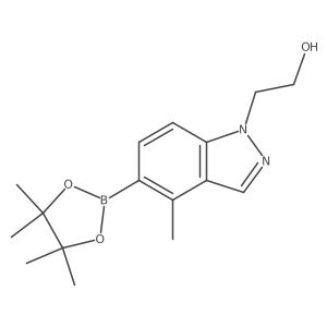 2-[4-Methyl-5-(4,4,5,5-tetramethyl-1,3,2-dioxaborolan-2-yl)-1H-indazol-1-yl]ethan-1-ol Structure