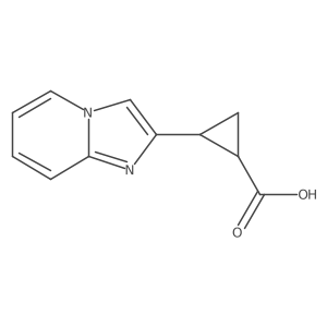 2-(Imidazo[1,2-a]pyridin-2-yl)cyclopropane-1-carboxylic acid结构式