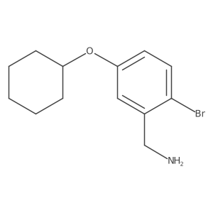 [2-Bromo-5-(cyclohexyloxy)phenyl]methanamine Structure