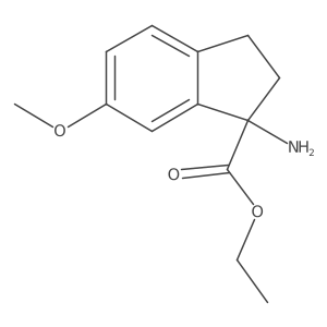 ethyl 1-amino-6-methoxy-2,3-dihydro-1H-indene-1-carboxylate Structure