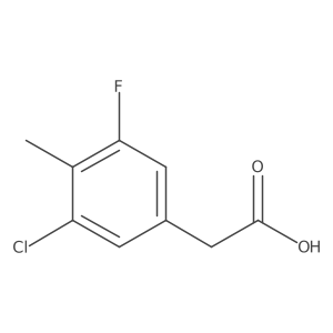 3-Chloro-5-fluoro-4-methylphenylacetic acid结构式