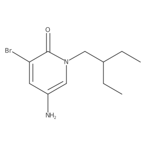 5-Amino-3-bromo-1-(2-ethylbutyl)-1,2-dihydropyridin-2-one结构式