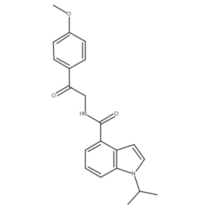 1-isopropyl-N-[2-(4-methoxyphenyl)-2-oxoethyl]-1H-indole-4-carboxamide Structure
