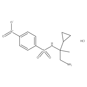 N-(1-amino-2-cyclopropylpropan-2-yl)-4-nitrobenzene-1-sulfonamide hydrochloride Structure