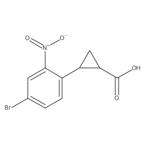 2-(4-Bromo-2-nitrophenyl)cyclopropane-1-carboxylic acid Structure