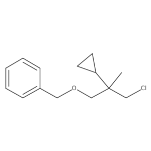[(3-Chloro-2-cyclopropyl-2-methylpropoxy)methyl]benzene结构式