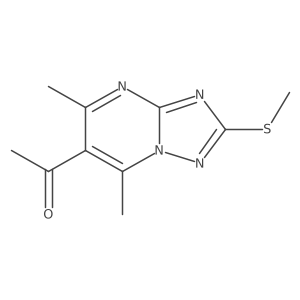 1-[5,7-Dimethyl-2-(methylsulfanyl)[1,2,4]triazolo[1,5-a]pyrimidin-6-yl]ethanone Structure