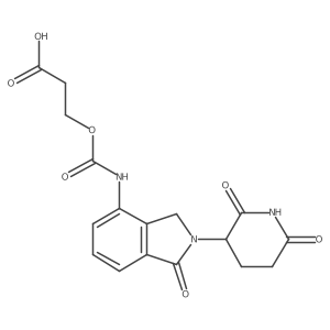 3-[[2-(2,6-Dioxo-3-piperidyl)-1-oxo-isoindolin-4-yl]carbamoyloxy]propanoic acid结构式