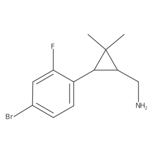 [3-(4-Bromo-2-fluorophenyl)-2,2-dimethylcyclopropyl]methanamine Structure