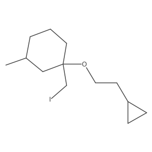 1-(2-Cyclopropylethoxy)-1-(iodomethyl)-3-methylcyclohexane Structure