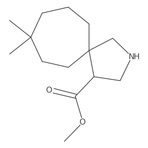 Methyl 8,8-dimethyl-2-azaspiro[4.6]undecane-4-carboxylate结构式