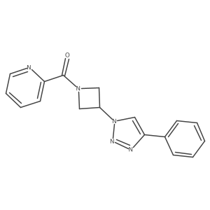 2-[3-(4-phenyl-1H-1,2,3-triazol-1-yl)azetidine-1-carbonyl]pyridine结构式