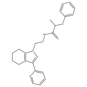 2-phenoxy-N-{2-[3-(pyridin-2-yl)-4,5,6,7-tetrahydro-1H-indazol-1-yl]ethyl}propanamide Structure