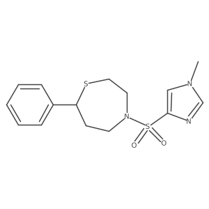 4-((1-methyl-1H-imidazol-4-yl)sulfonyl)-7-phenyl-1,4-thiazepane结构式