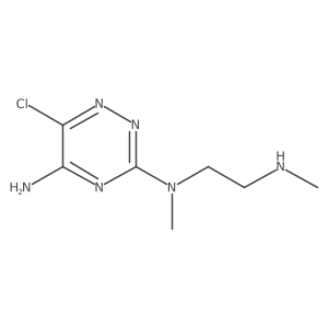 6-chloro-3-N-methyl-3-N-[2-(methylamino)ethyl]-1,2,4-triazine-3,5-diamine Structure