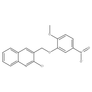 2-Chloro-3-(2-methoxy-5-nitrophenoxymethyl)quinoline结构式