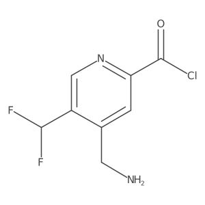 4-(Aminomethyl)-5-(difluoromethyl)picolinoyl chloride结构式