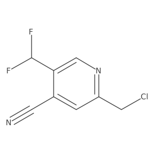 2-(Chloromethyl)-4-cyano-5-(difluoromethyl)pyridine Structure