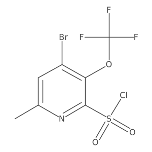 4-Bromo-6-methyl-3-(trifluoromethoxy)pyridine-2-sulfonyl chloride Structure