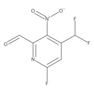 4-(Difluoromethyl)-6-fluoro-3-nitropicolinaldehyde Structure