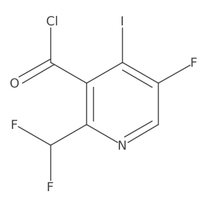 2-(Difluoromethyl)-5-fluoro-4-iodopyridine-3-carbonyl chloride Structure