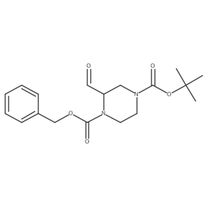 1-Benzyl 4-(tert-butyl) (S)-2-formylpiperazine-1,4-dicarboxylate Structure
