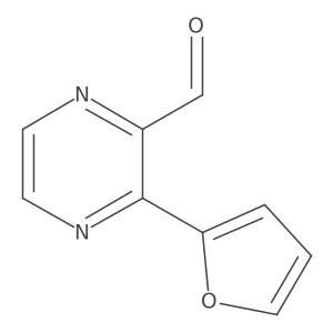 3-(Furan-2-yl)pyrazine-2-carbaldehyde结构式
