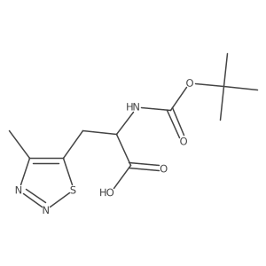 2-{[(Tert-butoxy)carbonyl]amino}-3-(4-methyl-1,2,3-thiadiazol-5-yl)propanoic acid Structure