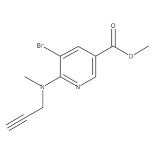 Methyl 5-bromo-6-[methyl(prop-2-yn-1-yl)amino]pyridine-3-carboxylate Structure