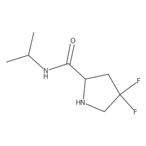 4,4-difluoro-N-isopropylpyrrolidine-2-carboxamide结构式
