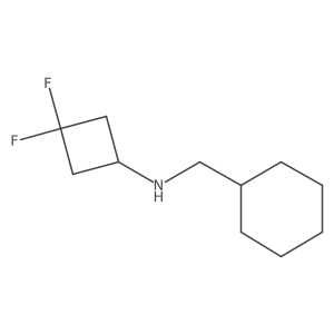 N-(Cyclohexylmethyl)-3,3-difluorocyclobutan-1-amine结构式