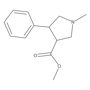 Methyl (3S,4R)-1-methyl-4-phenylpyrrolidine-3-carboxylate结构式