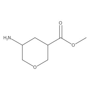trans-Methyl 5-aminotetrahydro-2H-pyran-3-carboxylate Structure