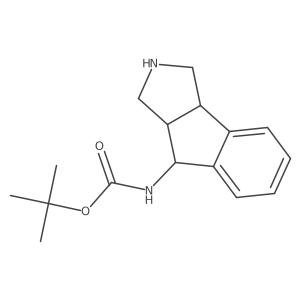tert-butyl ((3aR,8R,8aR)-1,2,3,3a,8,8a-hexahydroindeno[1,2-c]pyrrol-8-yl)carbamate结构式