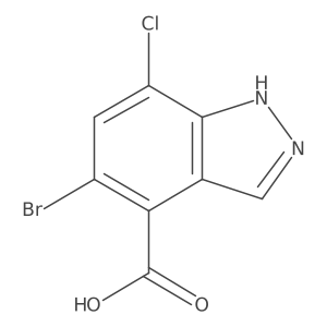 5-Bromo-7-chloro-1H-indazole-4-carboxylic acid Structure