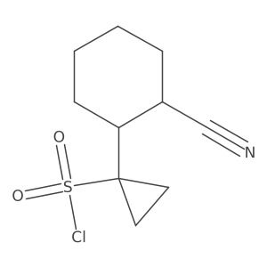 1-(2-Cyanocyclohexyl)cyclopropane-1-sulfonyl chloride结构式
