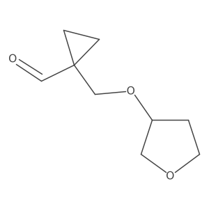 1-[(Oxolan-3-yloxy)methyl]cyclopropane-1-carbaldehyde Structure