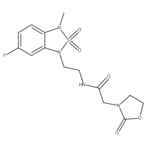 N-(2-(6-fluoro-3-methyl-2,2-dioxidobenzo[c][1,2,5]thiadiazol-1(3H)-yl)ethyl)-2-(2-oxooxazolidin-3-yl)acetamide Structure