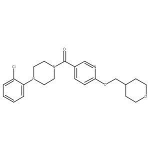 (4-(2-chlorophenyl)piperazin-1-yl)(6-((tetrahydro-2H-pyran-4-yl)methoxy)pyridin-3-yl)methanone Structure