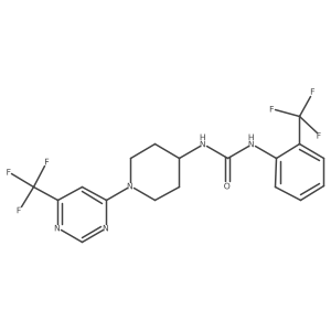 1-(2-(Trifluoromethyl)phenyl)-3-(1-(6-(trifluoromethyl)pyrimidin-4-yl)piperidin-4-yl)urea Structure