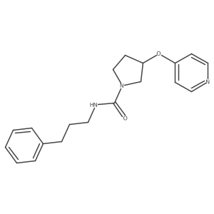 N-(3-phenylpropyl)-3-(pyridin-4-yloxy)pyrrolidine-1-carboxamide Structure