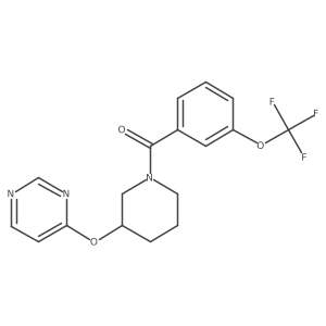 (3-(Pyrimidin-4-yloxy)piperidin-1-yl)(3-(trifluoromethoxy)phenyl)methanone Structure