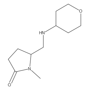 1-methyl-5-(((tetrahydro-2H-pyran-4-yl)amino)methyl)pyrrolidin-2-one结构式