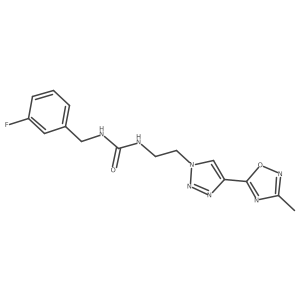 1-(3-fluorobenzyl)-3-(2-(4-(3-methyl-1,2,4-oxadiazol-5-yl)-1H-1,2,3-triazol-1-yl)ethyl)urea Structure