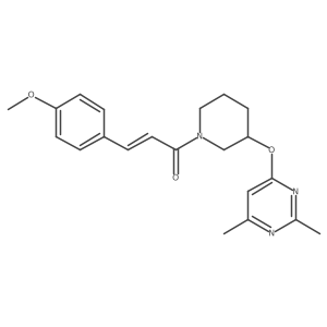 (E)-1-(3-((2,6-dimethylpyrimidin-4-yl)oxy)piperidin-1-yl)-3-(4-methoxyphenyl)prop-2-en-1-one Structure