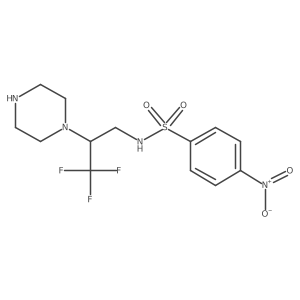 4-nitro-N-[3,3,3-trifluoro-2-(piperazin-1-yl)propyl]benzene-1-sulfonamide Structure