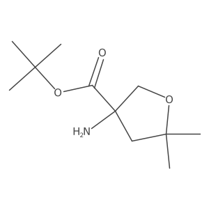tert-Butyl 3-amino-5,5-dimethyloxolane-3-carboxylate结构式