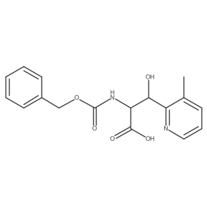 2-{[(Benzyloxy)carbonyl]amino}-3-hydroxy-3-(3-methylpyridin-2-yl)propanoic acid Structure