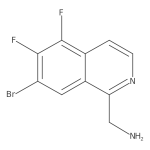 (7-Bromo-5,6-difluoroisoquinolin-1-yl)methanamine结构式